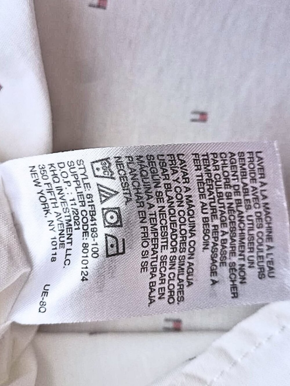 Tommy Hilfiger Boys White Button Down Shirt Size 7 โ Classic Logo Print Long Sle - Picture 6 of 7